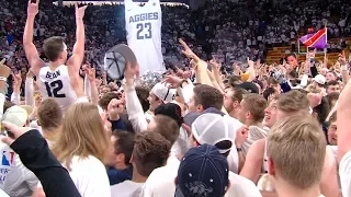 Utah State men's basketball upsets no. 12 Nevada in the Spectrum