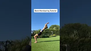 Back handspring tutorial 💙 #backhandspring #tumbling #cheer #gymnastics #howto