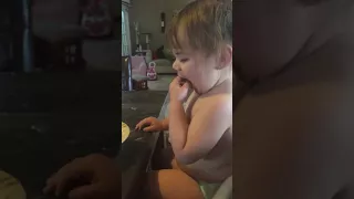 Baby eats onions for the first time!!