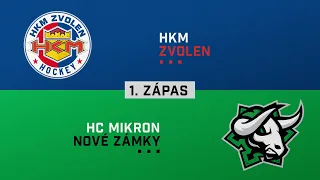 1.zápas štvrťfinále HKM Zvolen - HC Nové Zámky HIGHLIGHTS