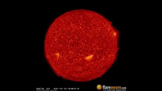 22 Apr - 23 Apr: 24 Hour Solar Activity (Earth Facing; Solar Storm, Sunspot, Solar Flare, CME)