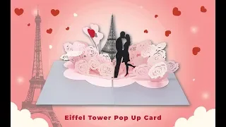 Paper Love Eiffel Tower Love Pop Up Greeting Card