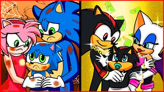 Rich Family Shadow vs Poor Family Sonic | So Sad But Happy Ending Animation