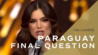 70th MISS UNIVERSE PARAGUAY Nadia Ferreira's FINAL QUESTION | Miss Universe
