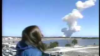 STS-51L - Barbara Morgan Watches the Launch and Explosion of Space Shuttle Challenger
