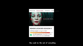 Legacies season 5? Legacies cancelled? #renewlegacies #tvdu #legacies #to #thevampirediaries