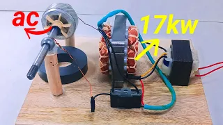 How to make copper wire generator 17kw electeicity220v transformer copper coil and magnet 100%