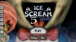 ICE SCREAM 5 OFFICIAL MAIN MENU AND GAMEPLAY | ICE SCREAM 5