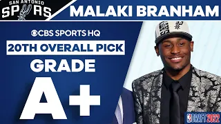 Malaki Branham selected No. 20 overall by the San Antoino Spurs | 2022 NBA Draft | CBS Sports HQ