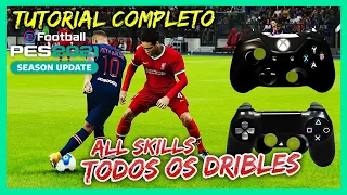 PES 2021 TUTORIAL COMPLETO DE DRIBLES - APRENDA A DRIBLAR ALL SKILLS