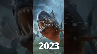 2023 piranha fish 🐠 VS 5000 bce piranha fish 🐠 #shorts #youtubeshorts #trendingshorts #viral