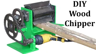 How To Make A Wood Chipper Using Drill Machine | Simple Diy Wood Chipper Build | DIY