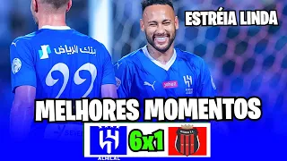 AL HILAL X AL RIYADH 6X1 MELHORES MOMENTOS COM A ESTRÉIA DO NEYMAR