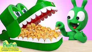Pea Pea Making Popcorn with Crocodile Dentist - Kid Learning - PeaPea Cartoon