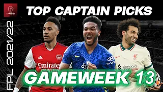 FPL GAMEWEEK 13 CAPTAIN PICKS  | Fantasy Premier League Tips 2021/22