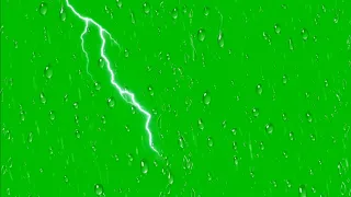 Thunderstorm lightning Rain Green screen effects HD video Footage