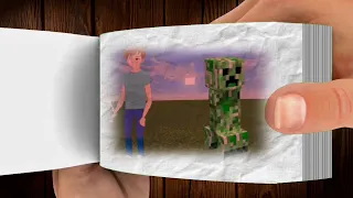 Alex and Steve | Minecraft Anime FlipBook Animation (episode 35) Creeper