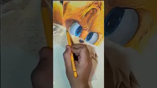 Drawing Miles Tails Prower ( Sonic The Hedgehog 2 ) #Shorts