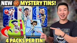 Opening new basketball MYSTERY TINS from NBALAB & MJ Holding! 4 Panini NBA packs per tin!