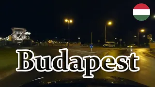 Night drive in Budapest Hungary | 4K | summer 2023