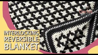 Interlocking Reversible Geometric Crochet Blanket