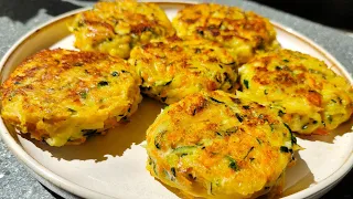 Just grate 2 zucchini and potatoes! Fast, tasty and healthy!