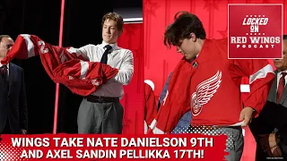 The Detroit Red Wings Nate Danielson 9th and Axel Sandin Pellikka 17th!