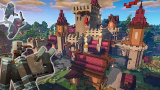 Defending my Minecraft Fortress Map from a Raid | Ft. @TheMythicalSausage