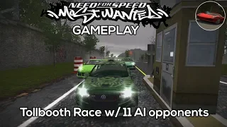 Tollbooth Race w/ 11 AI opponents | NFS™ Most Wanted Gameplay