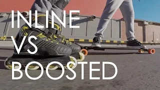 INLINE SKATING WITH 10 YEARS OLD NILES AND HIS DAD ON A BOOSTED BOARD // vlog 77