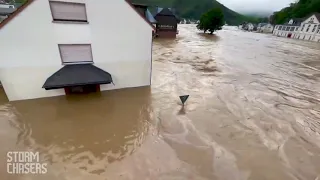 CRAZY FOOTAGE! Massive Floods in Germany July 15, 2021