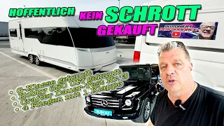 G-Klasse und fetten Wohnwagen gekauft - beides Schrott? VW Crafter Dauertest nach Reparatur!