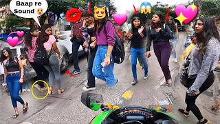 Took My loud ZX10R to the Junior Girls Meet💞|Girl loves My ZX10R|Z900 Rider