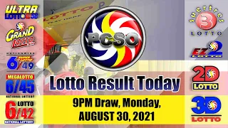 6/55 Lotto Result Today, Monday, August 30, 2021 | Jackpot Prize Reaches up to Php 120,063,346.80