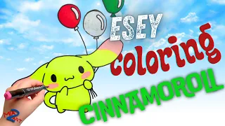 Easy colore cinnamoroll Sanrio | How To Draw cinnamoroll step bey step