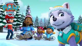 Everest and Skye save the Goodways on a snow-shoe adventure - PAW Patrol Episode - Cartoons for Kids