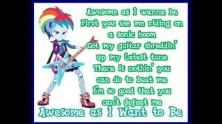 MLP: Rainbow Rocks Awesome as I Want to Be - Lyrics