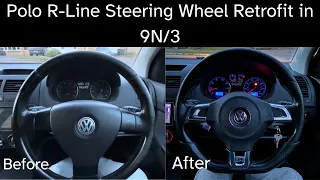 Polo 6r R-Line Steering Wheel In Polo 9n3 / 9n - How to install / retrofit