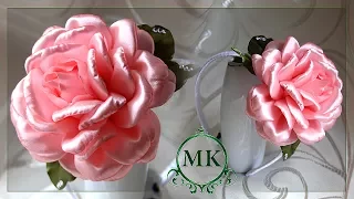 Пышная роза. Канзаши. МК. / DIY. Rose. Kanzashi. Flowers.