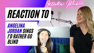Voice Teacher Reacts to Angelina Jordan sings I'd Rather Go Blind