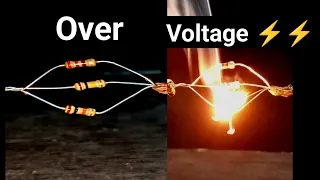 Exploding Electronic Components By Overvoltage#experiment#entertainment