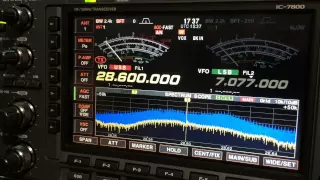 ik0ghb ic-7800 test NB con segnale radar