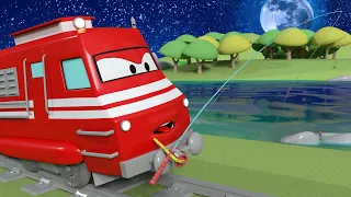 Troy le Train -  Tina a perdu son noeud ! - La Ville des Voitures 🚓 🚒 Dessin animé Trains