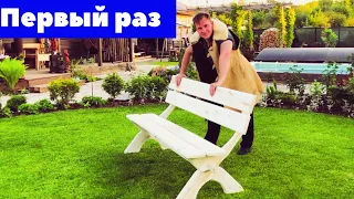 Скамья для бани из осины ( ручной инструмент ) своими руками ! Sauna bench