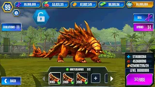 NEW UNLOCK ANKYLOSAURUS MAX LEVEL 999 (JURASSIC WORLD).