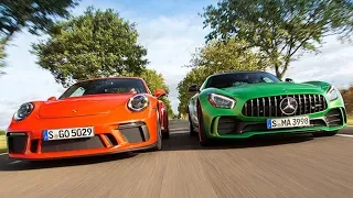 2018 Mercedes AMG GT R vs 2018 Porsche 911 GT3