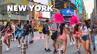 Times Square New York City 4K Walking Tour in Summer 2023 - Midtown Manhattan Walking Tour 4K