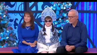 Полина в новогодней передаче Первого канала ЦТ
