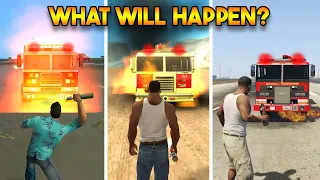 FIRETRUCK ON FIRE (WHAT WILL HAPPEN IN EVERY GTA?)