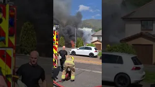 Menstrie Motorhome Fire & Explosion, Resulting In House Fire !